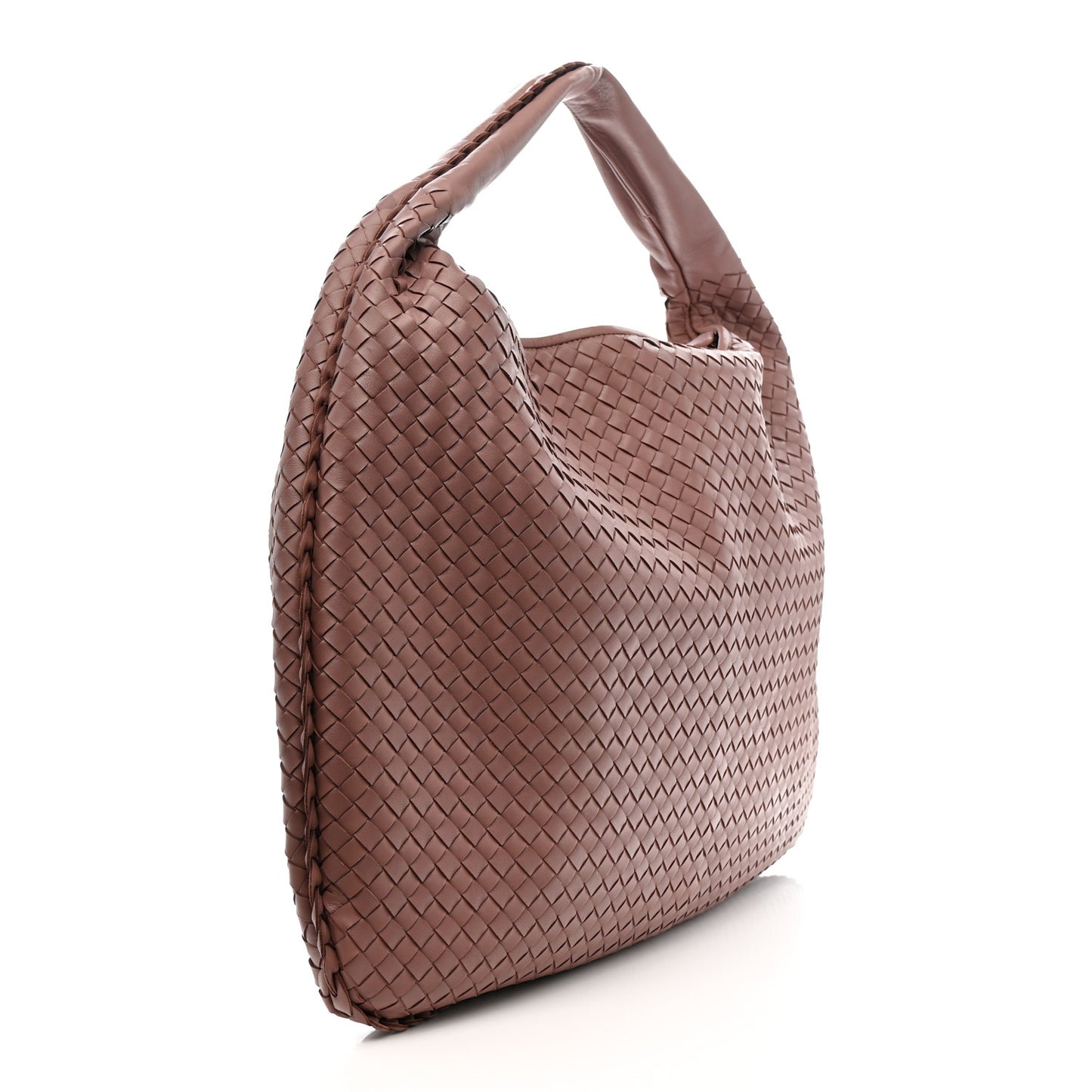 Nappa Intrecciato Large Veneta Hobo Mallow