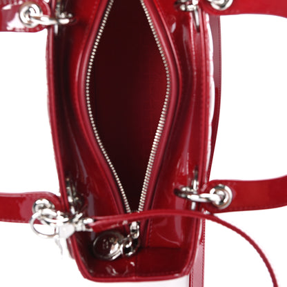 Christian Dior Patent Cannage Medium Lady Dior Red 5 of 8