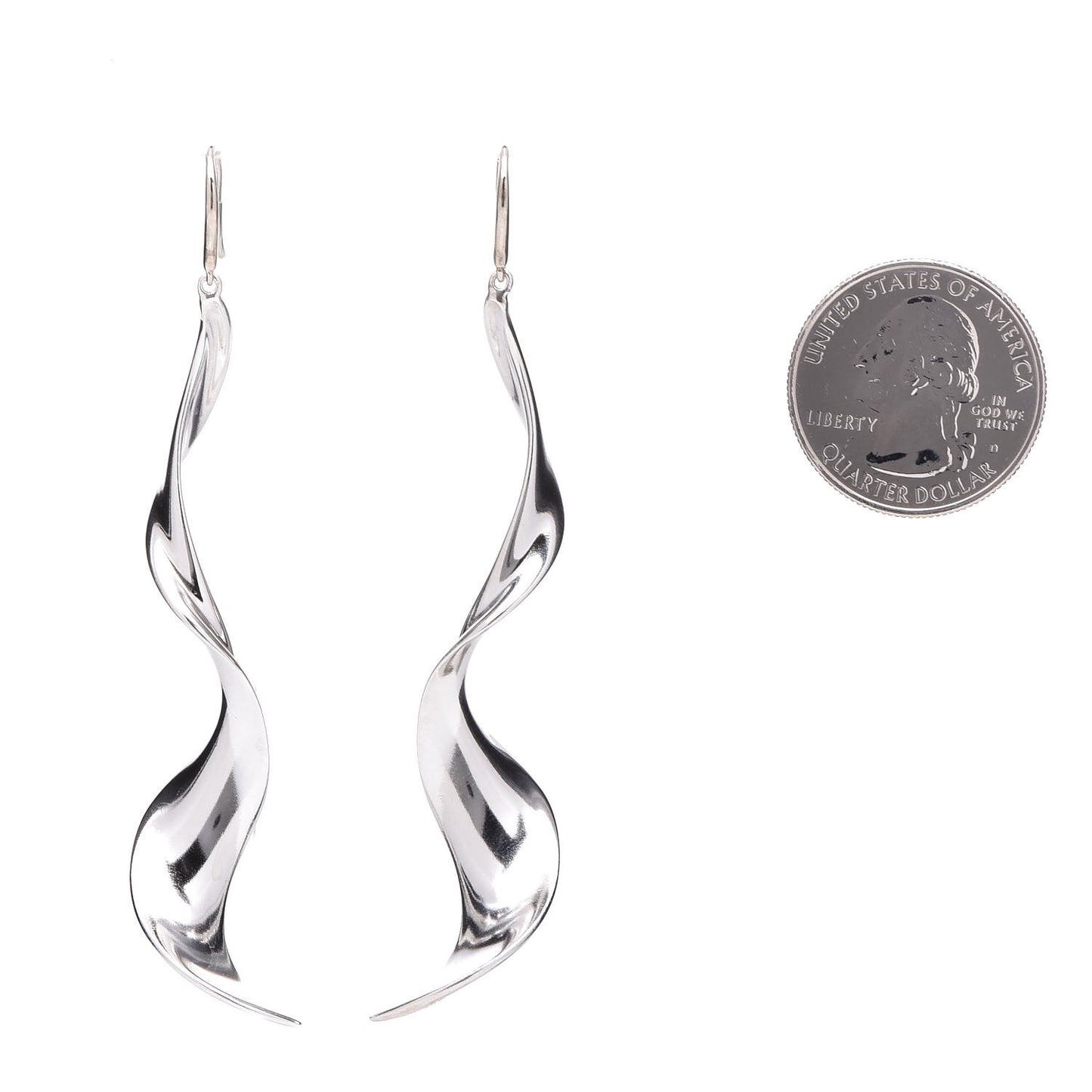 Sterling Silver Frank Gehry Orchid Drop Earrings