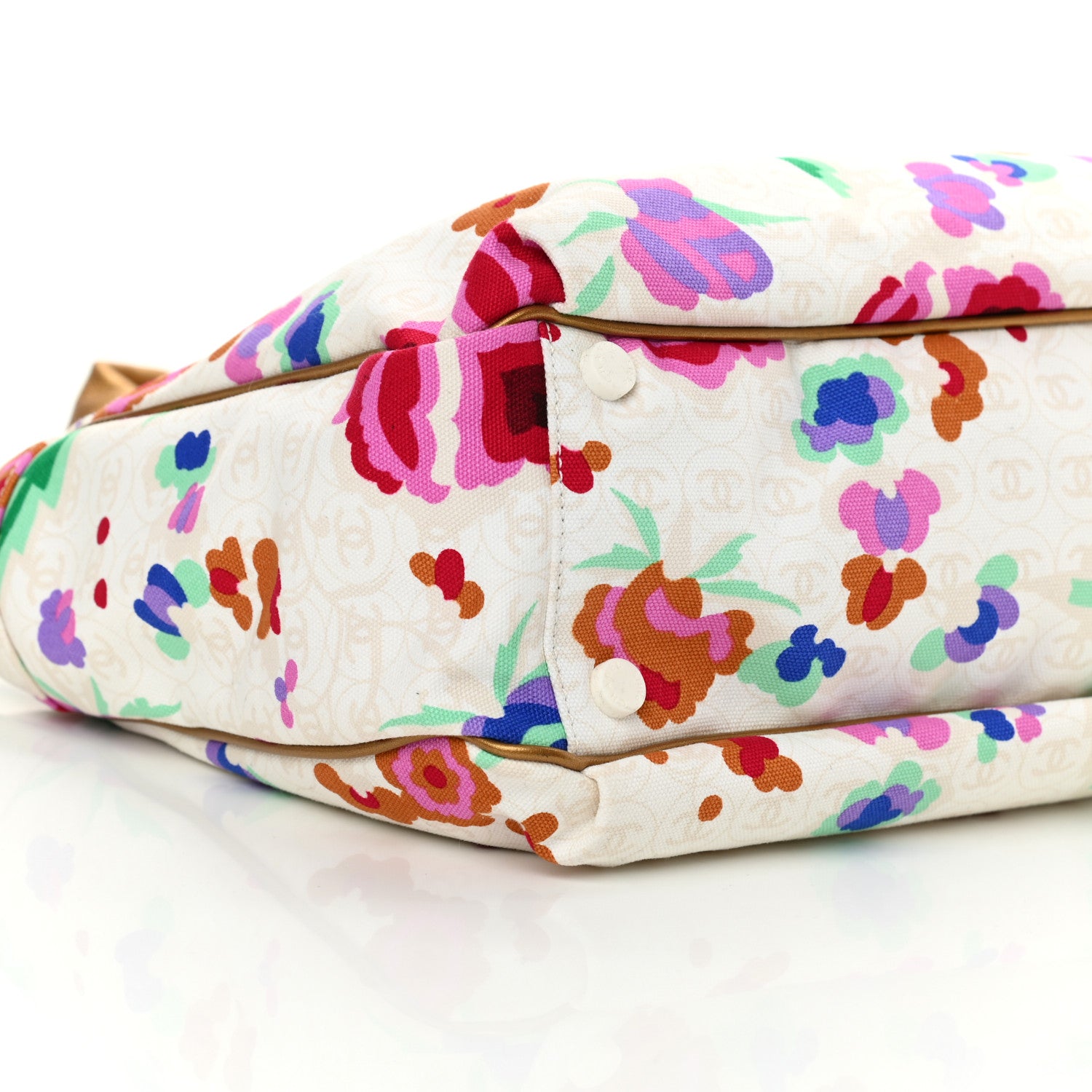 Chanel Canvas Floral Print Tote Multicolor 9 of 12
