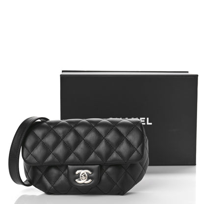Chanel Calfskin Quilted CC Uniform Flap Belt Bag Black 10 of 10