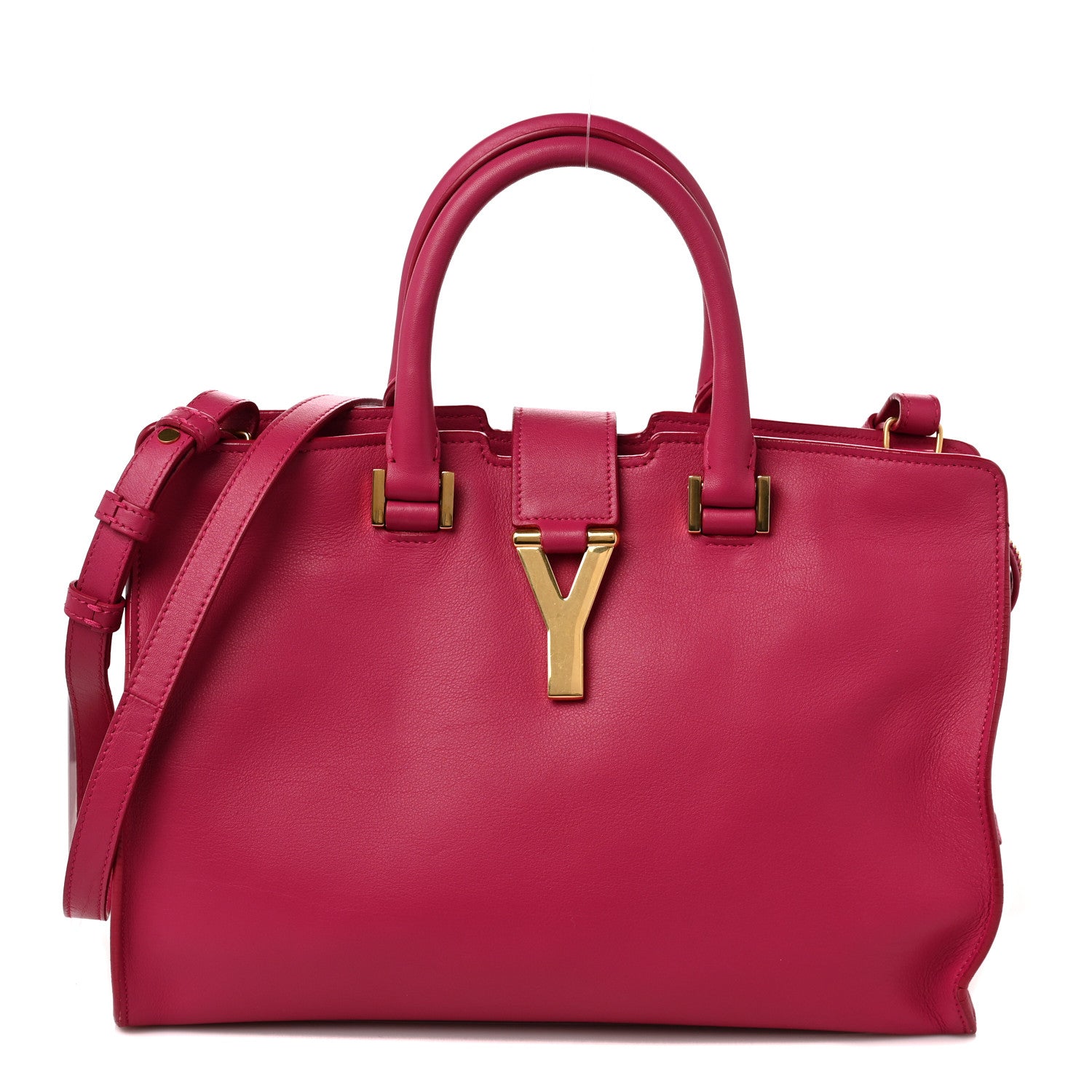 Saint Laurent Calfskin Small Classic Y Cabas Fuchsia 1 of 9