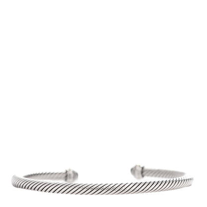 David Yurman Sterling Silver 18K Yellow Gold 4mm Cable Classics Bracelet 3 of 5