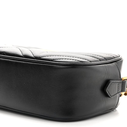 Gucci Calfskin Matelasse Small GG Marmont Chain Shoulder Bag Black 9 of 9