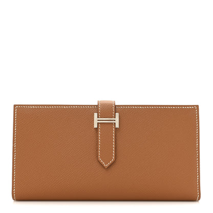Hermes Epsom Bearn Gusset Wallet Gold 1 of 9