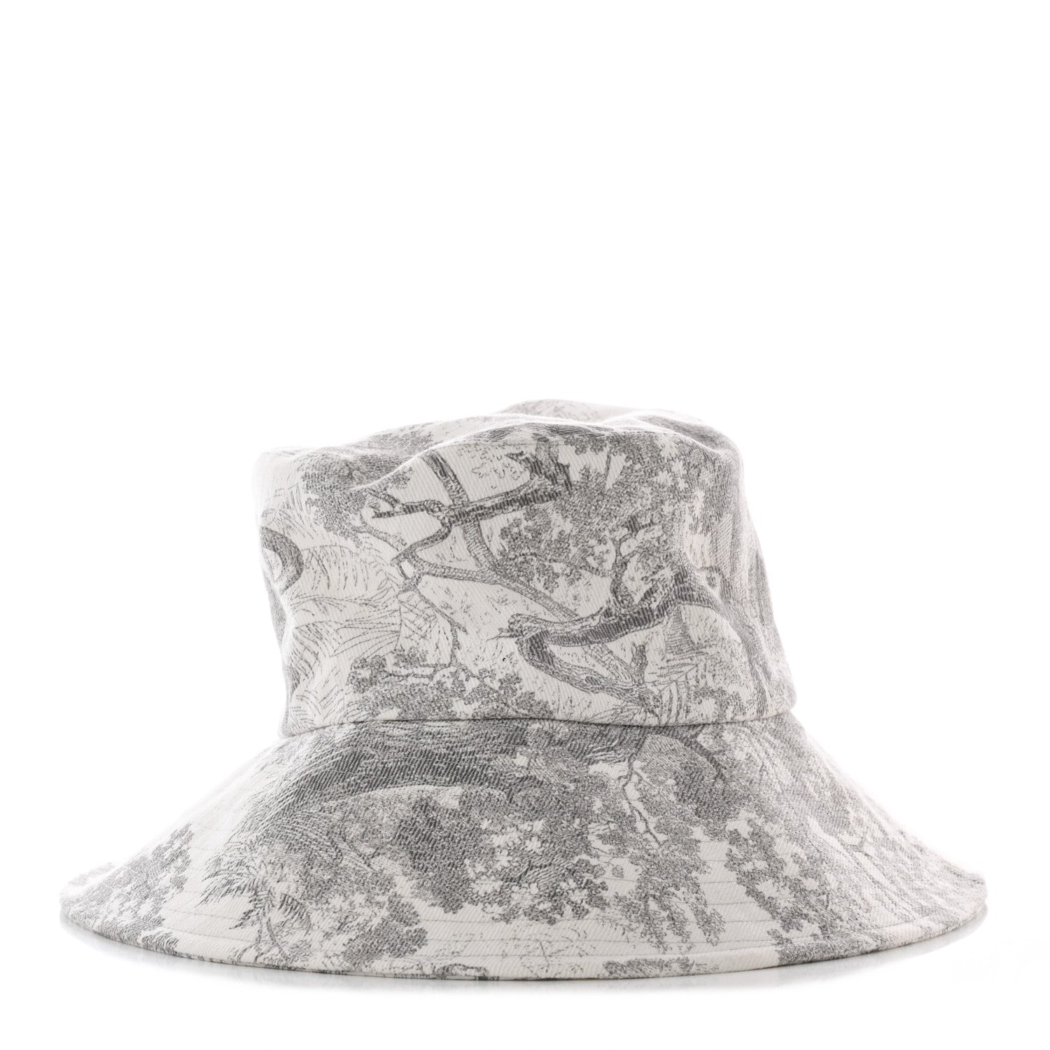 Christian Dior Cotton Dioriviera Toile De Jouy Bob Brim Bucket Hat 57 Gray 4 of 10