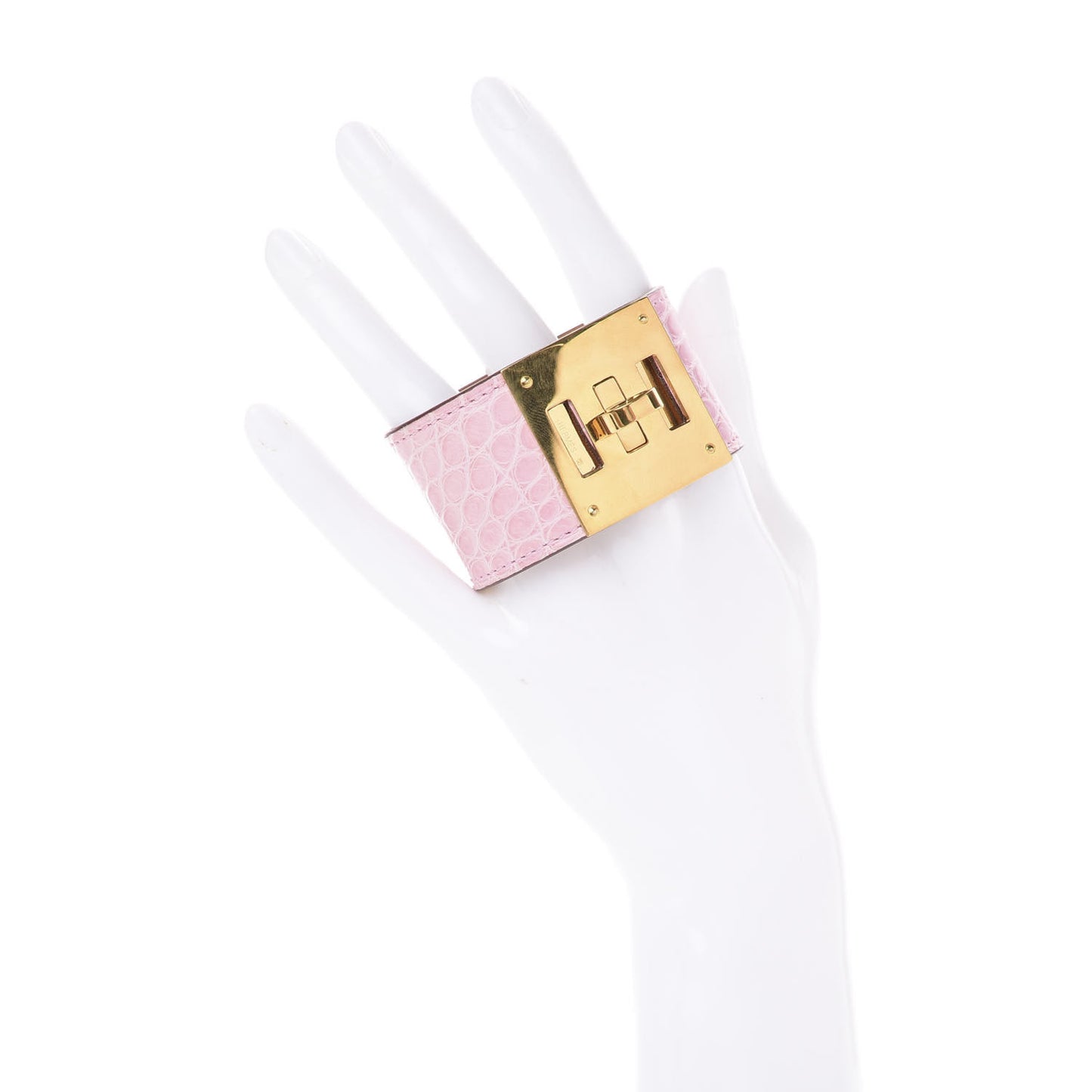 Matte Alligator Kelly Dog Bracelet T1 5P Pink
