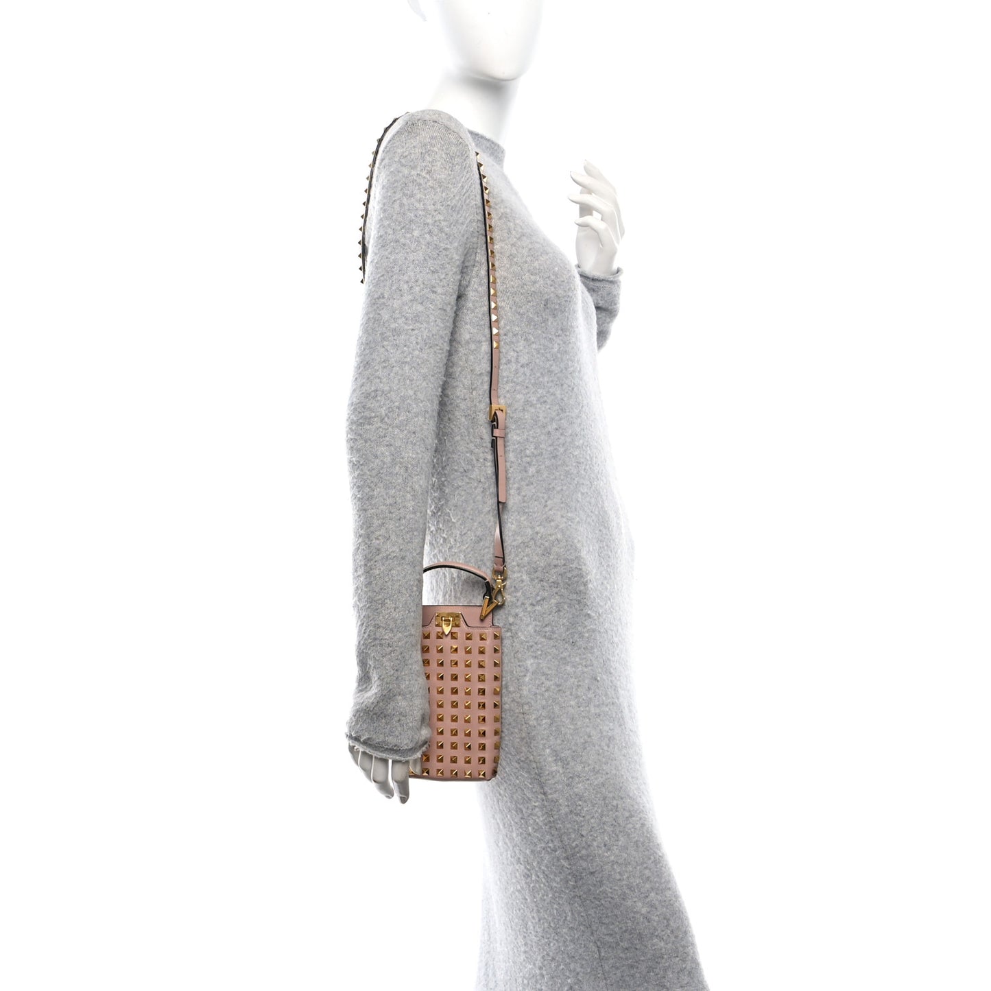 Calfskin Alcove Phone Case Crossbody Poudre