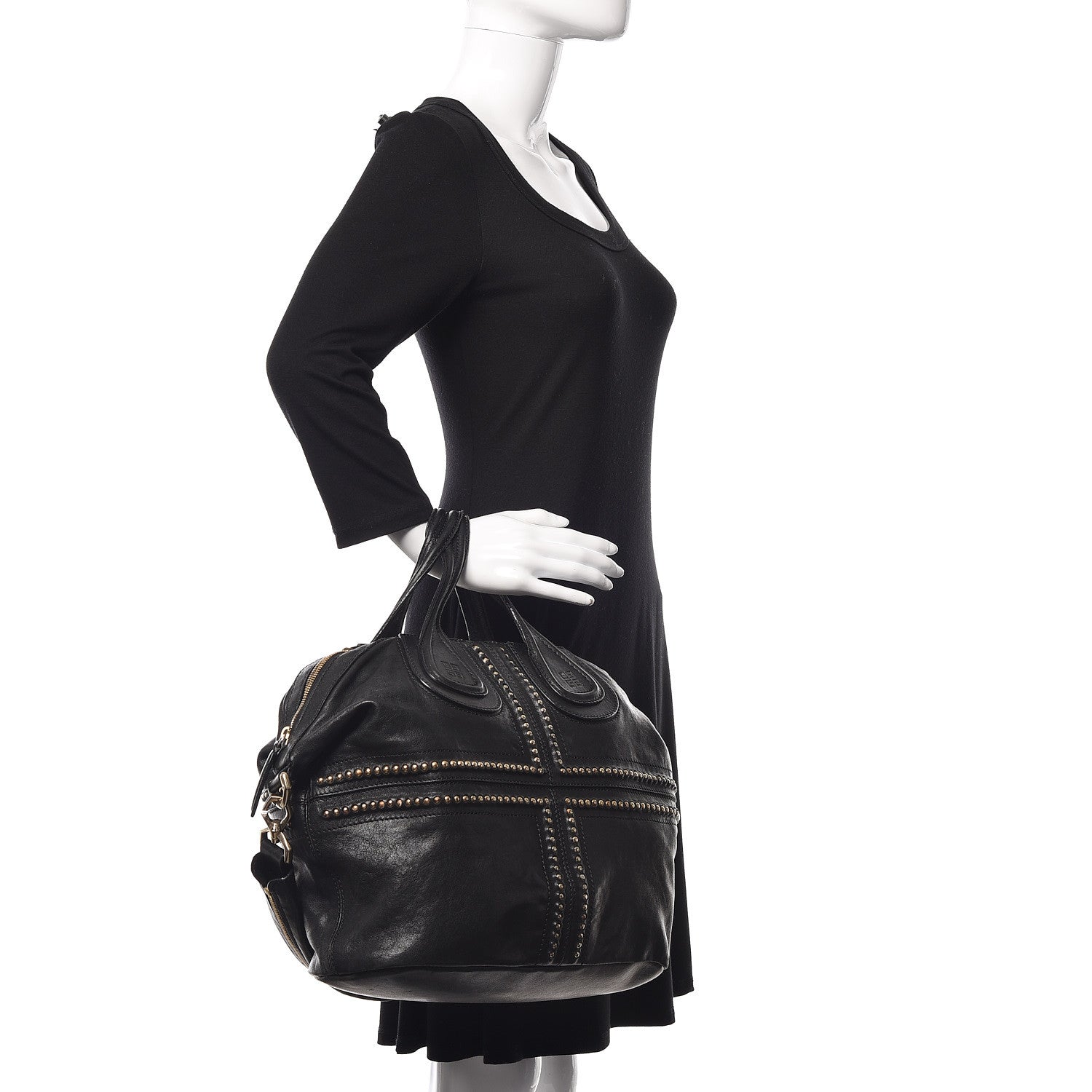 Givenchy Lambskin Studded Medium Nightingale Black 3 of 14