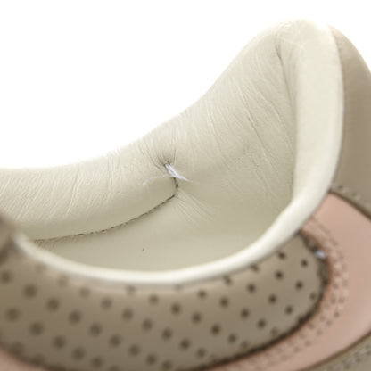 Gucci Calfskin GG Supreme Monogram Perforated Womens Platform 55mm Sneakers 37 Apricot Pink Beige Grey 10 of 10