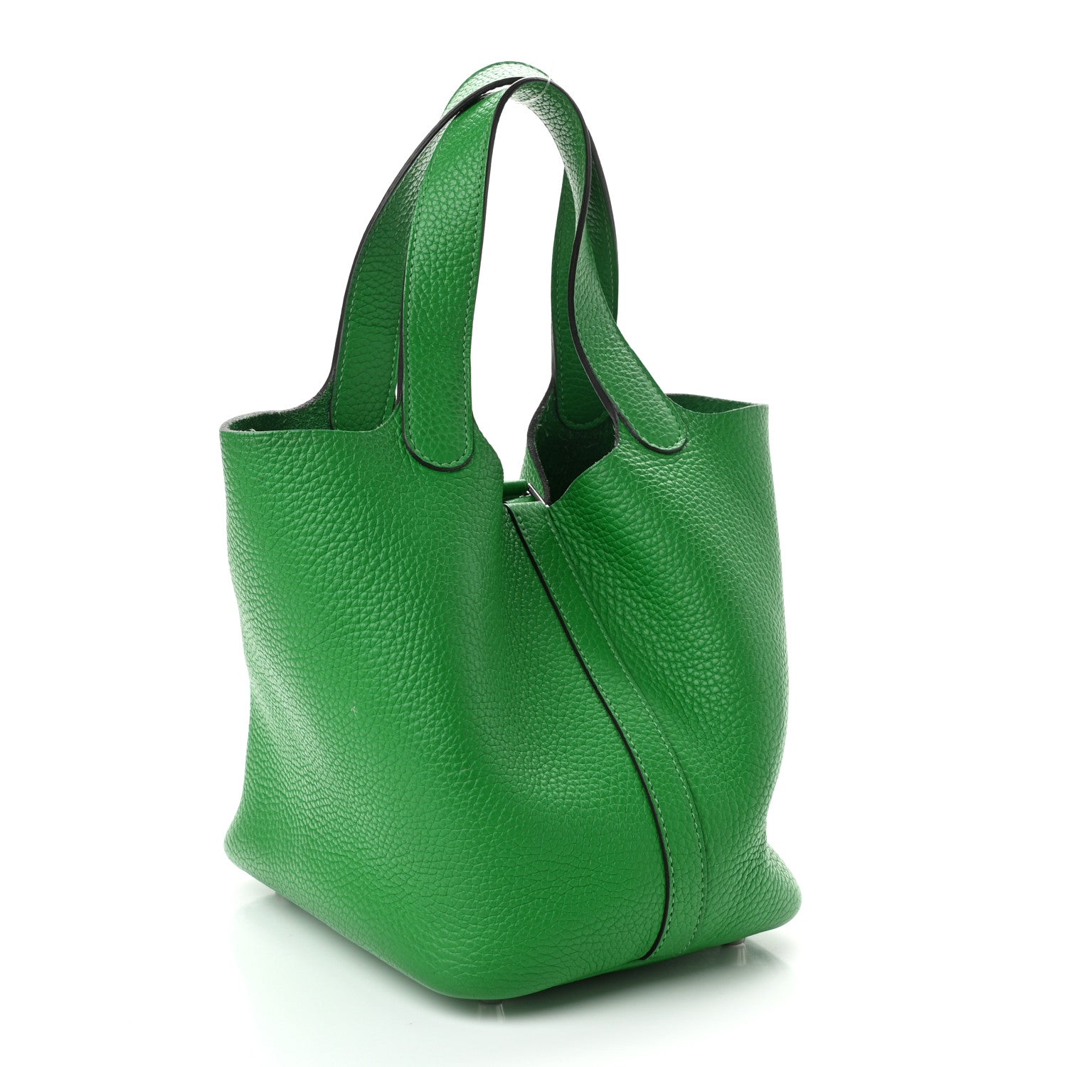 Hermes Taurillon Clemence Monochrome Picotin Lock 18 PM Bambou 2 of 11