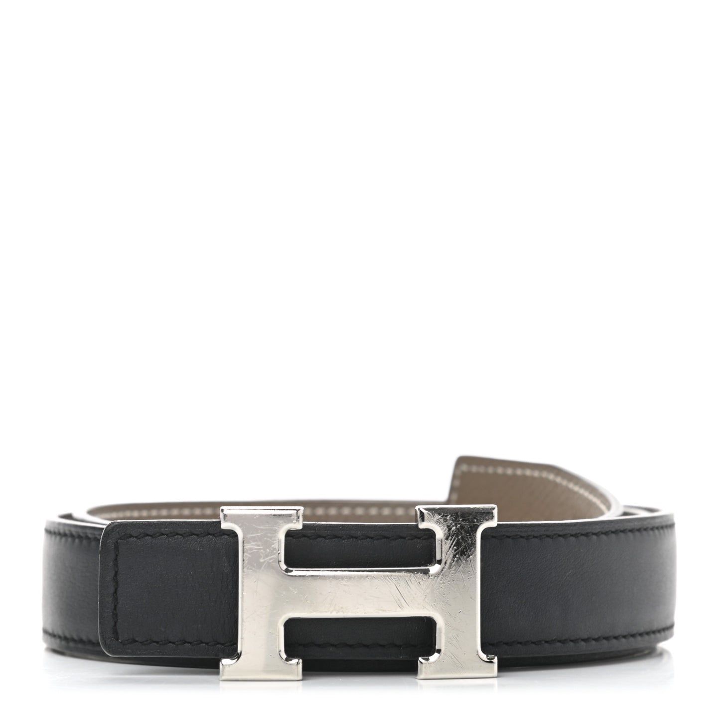 Swift Epsom 24mm H Belt 75 Black Etoupe