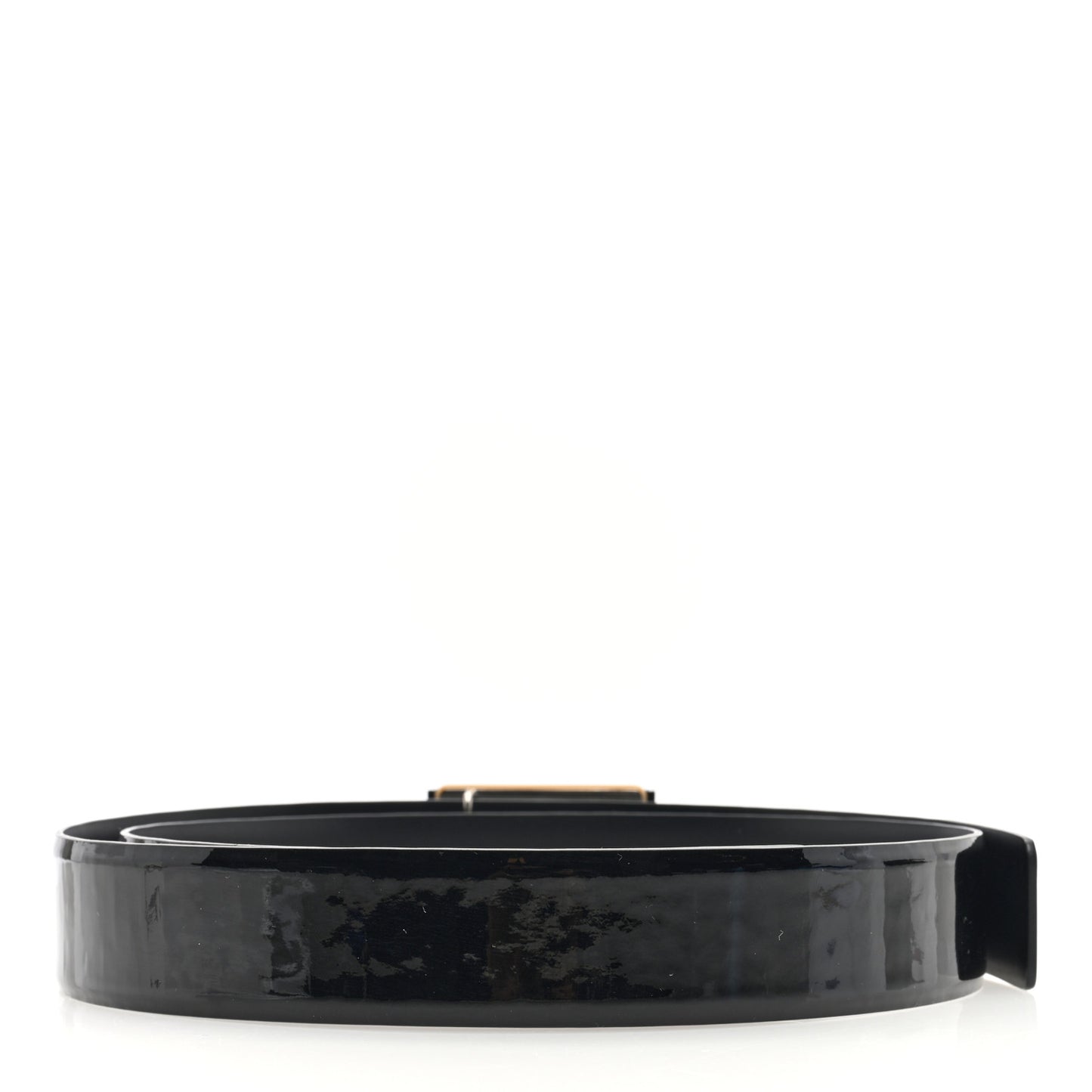Patent Plexiglass CC Boy Belt 90 36 Black Beige