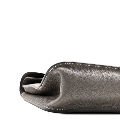 Hermes Taurillon Clemence Halzan 31 GM Etain 9 of 11