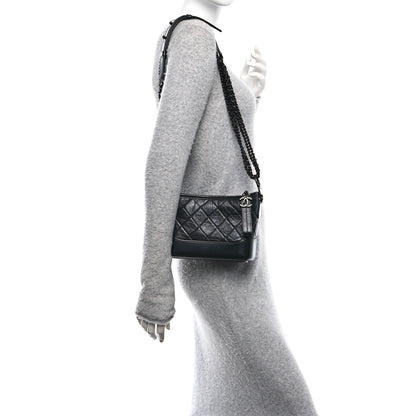 Chanel Aged Calfskin Quilted Small Gabrielle Hobo So Black 2 of 10