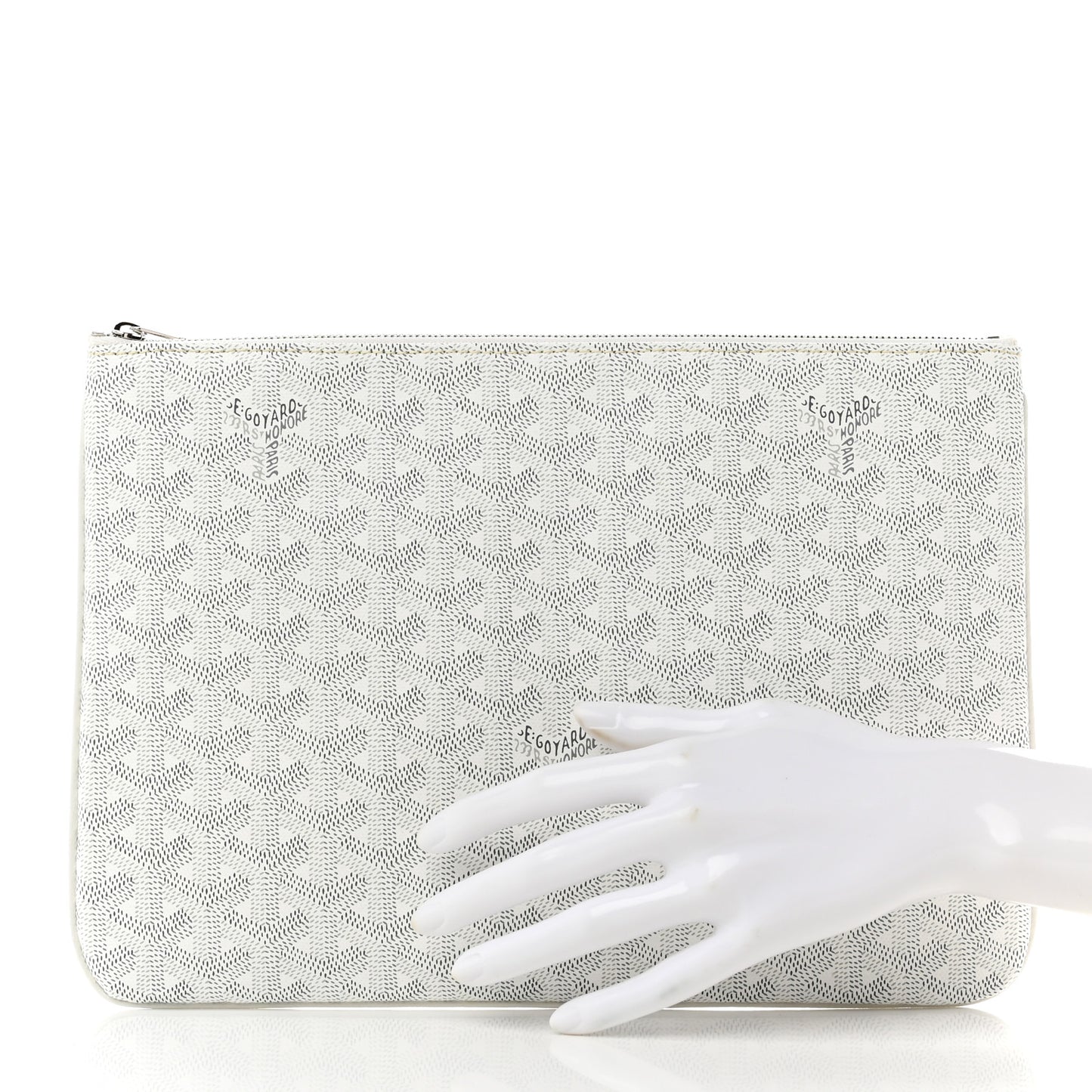 Goyardine Senat Pochette MM White