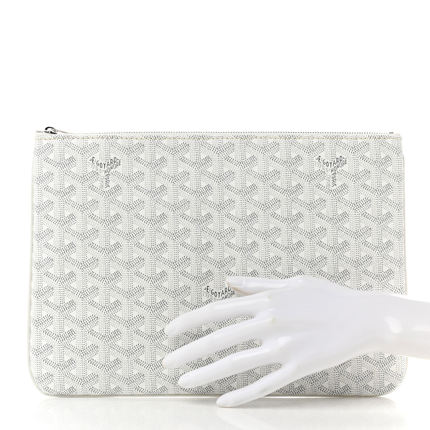 Goyard Goyardine Senat Pochette MM White 2 of 7