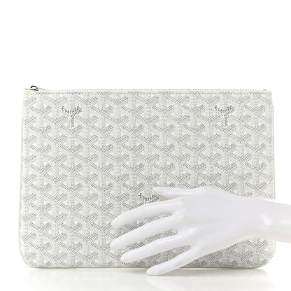 Goyard Goyardine Senat Pochette MM White 2 of 7