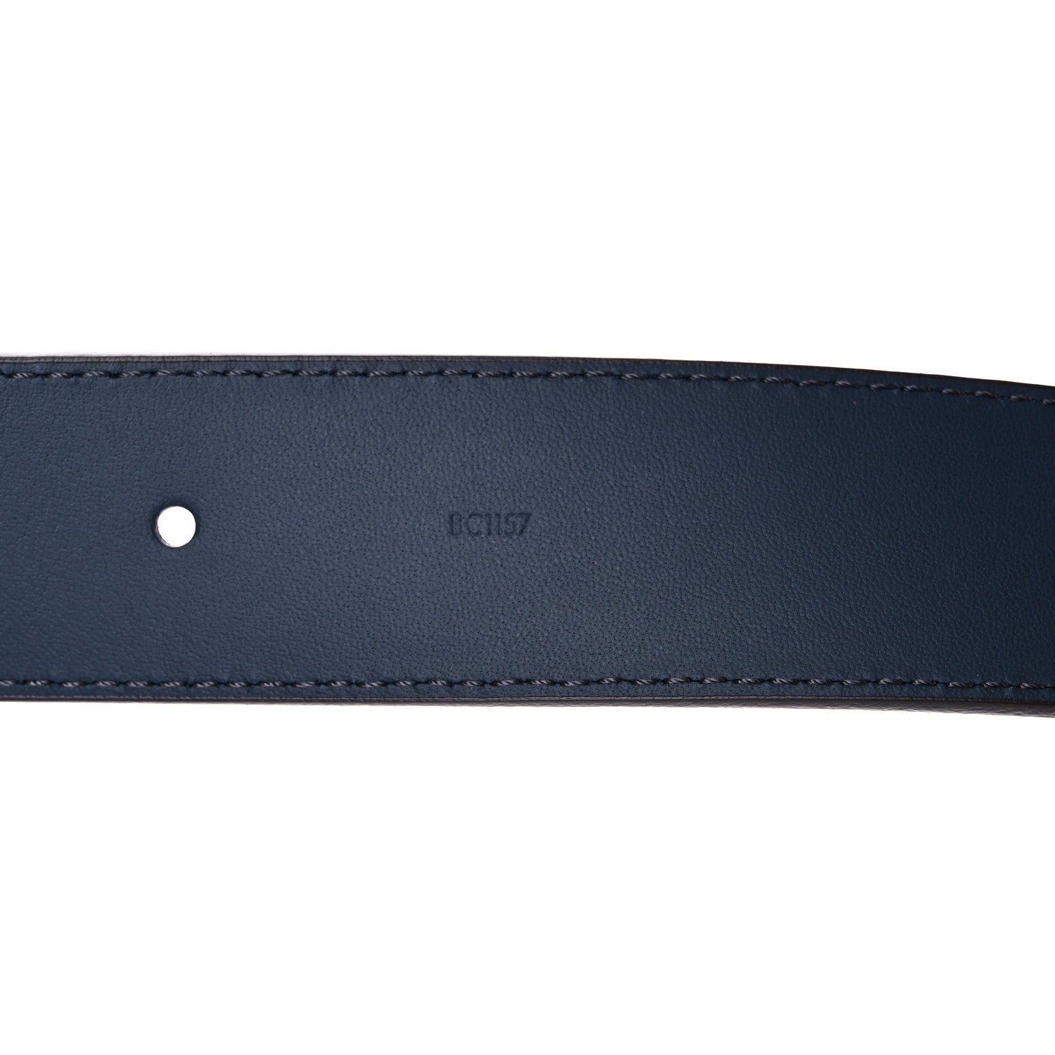 Louis Vuitton Taiga Mens 35mm Metropole Belt 95 38 Blue Marine 5 of 6