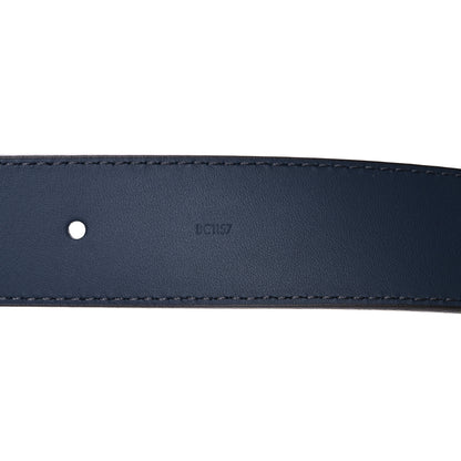Louis Vuitton Taiga Mens 35mm Metropole Belt 95 38 Blue Marine 5 of 6