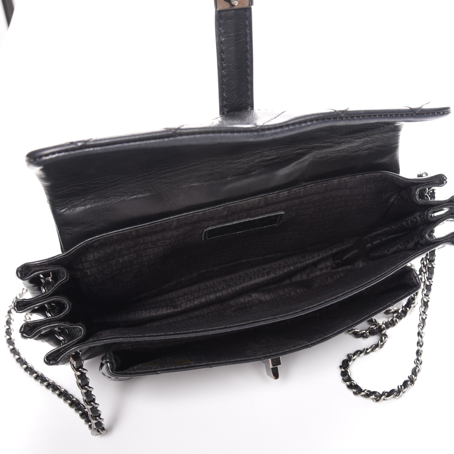 Chanel Lambskin Quilted Accordion Mademoiselle Flap Black 5 of 7
