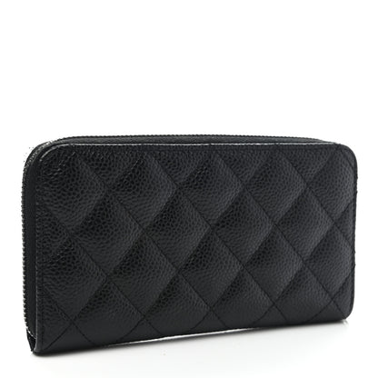 Chanel Caviar Quilted Medium Zip Around Wallet Black 3 of 11
