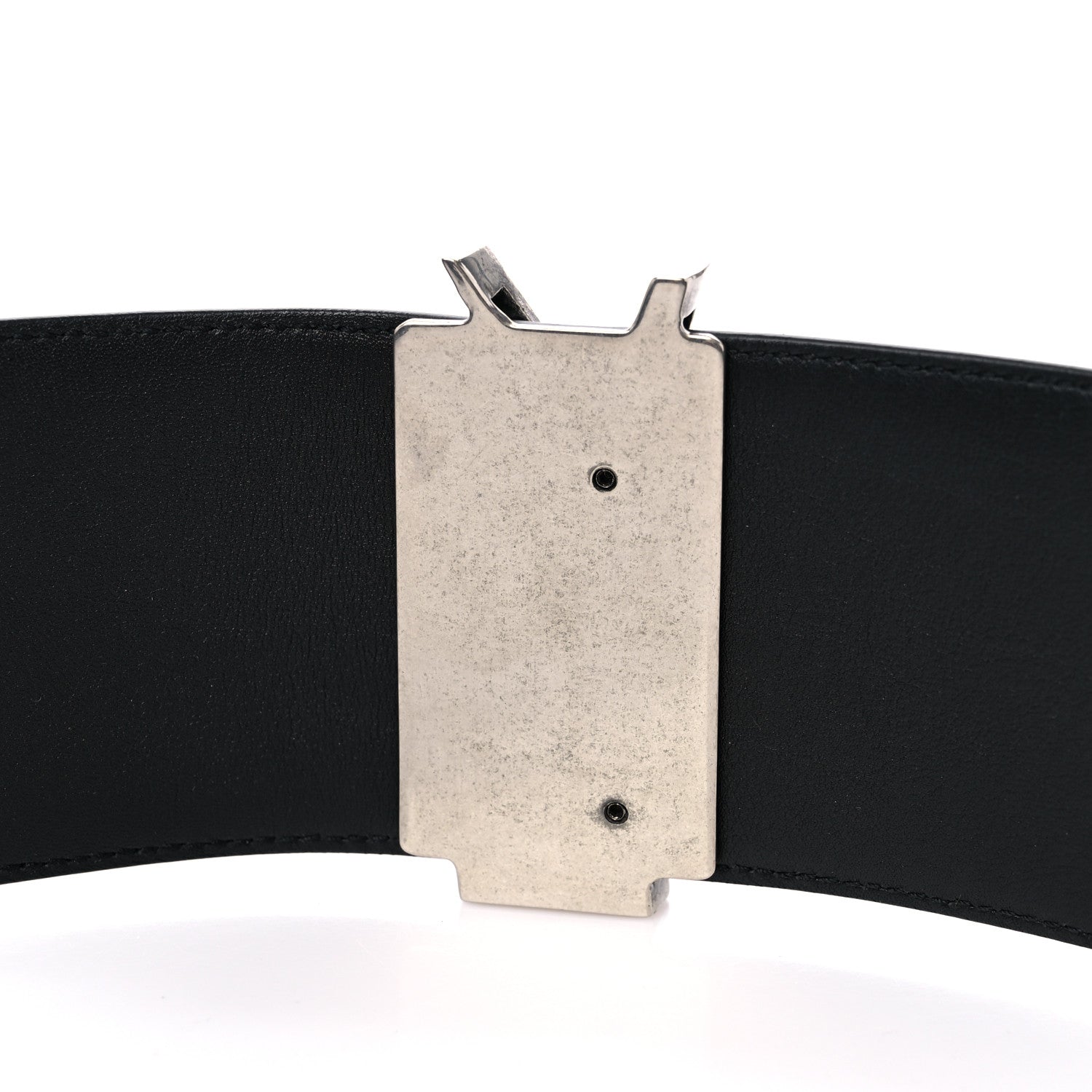 Saint Laurent Calfskin Crystal Monogram Belt 70 28 Black 5 of 6