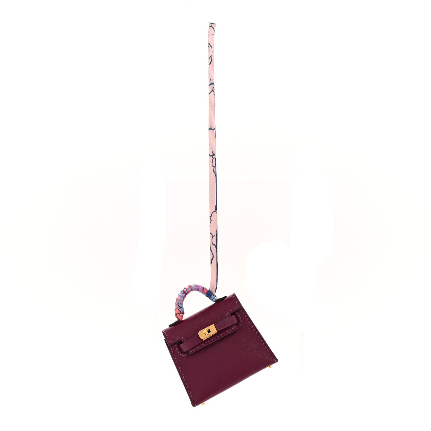 Tadelakt Mini Kelly Twilly Bag Charm Anemone
