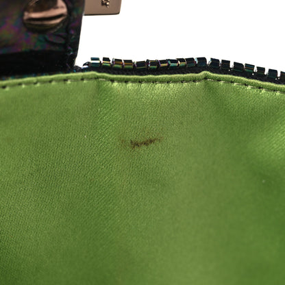 Fendi Metallic Calfskin Peacock Beaded Baguette Multicolor 11 of 11