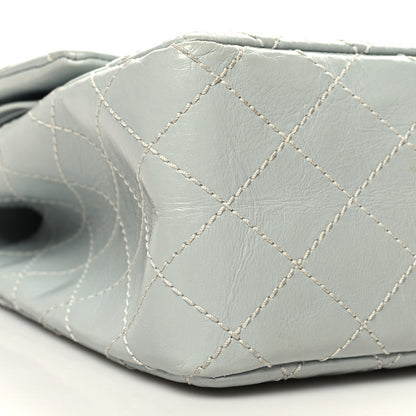 Chanel Glazed Calfskin Quilted Surpique 2.55 Reissue Flap Light Blue 9 of 12