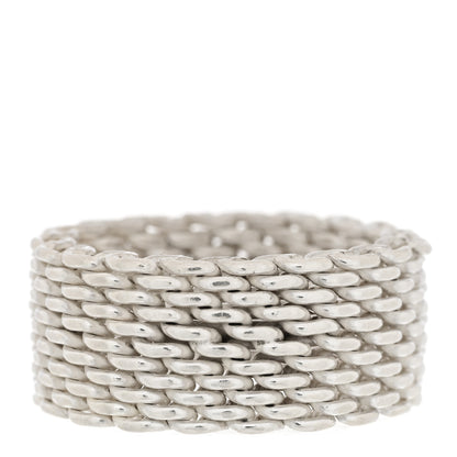 Tiffany Sterling Silver Somerset Mesh Ring 51 5.75 3 of 4