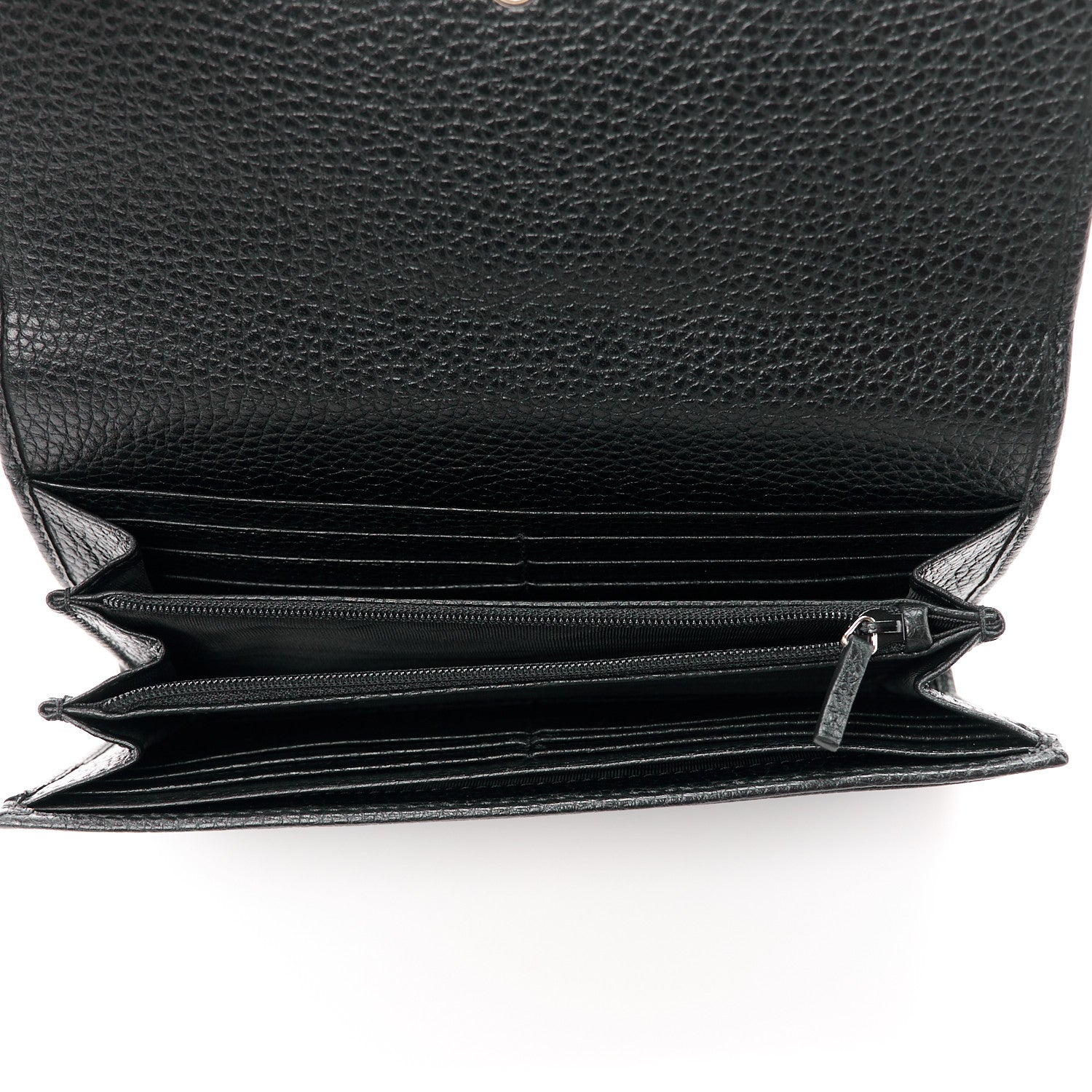 Gucci Pebbled Calfskin Large Soho Continental Wallet Black 5 of 11