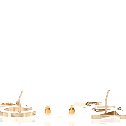Chanel Metal Cha-Nel Logo Drop Earrings Gold 3 of 5