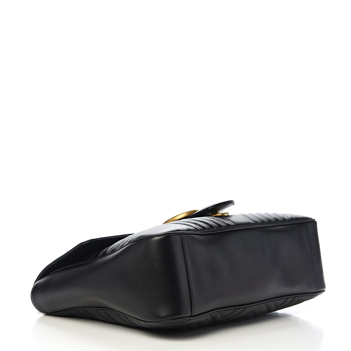 Calfskin Matelasse Large GG Marmont Shoulder Bag Black