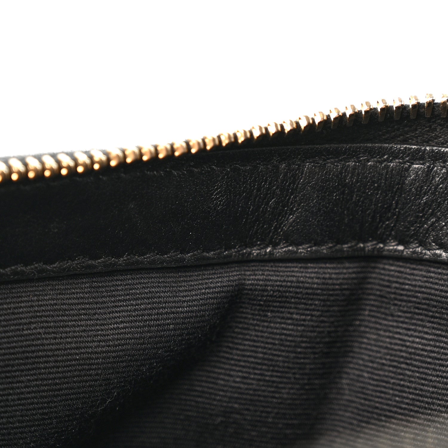 Saint Laurent Calfskin Matelasse Chevron Monogram Pouch Black 8 of 9
