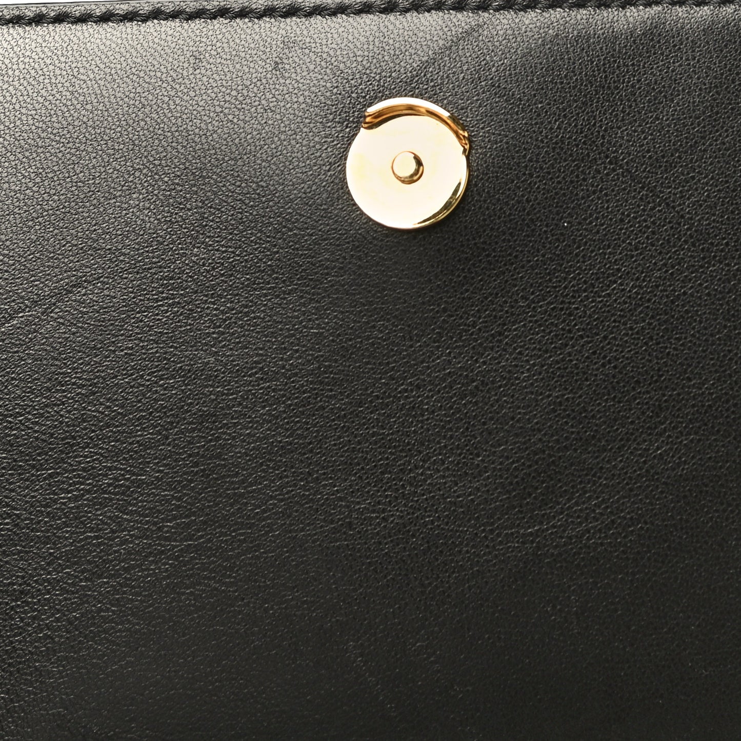 Lambskin Diamond Quilted Monogram Angie Chain Bag Black