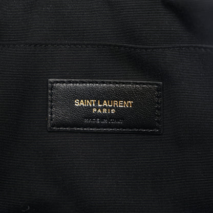 Saint Laurent Calfskin Matelasse Chevron Monogram Document Holder Black 6 of 9
