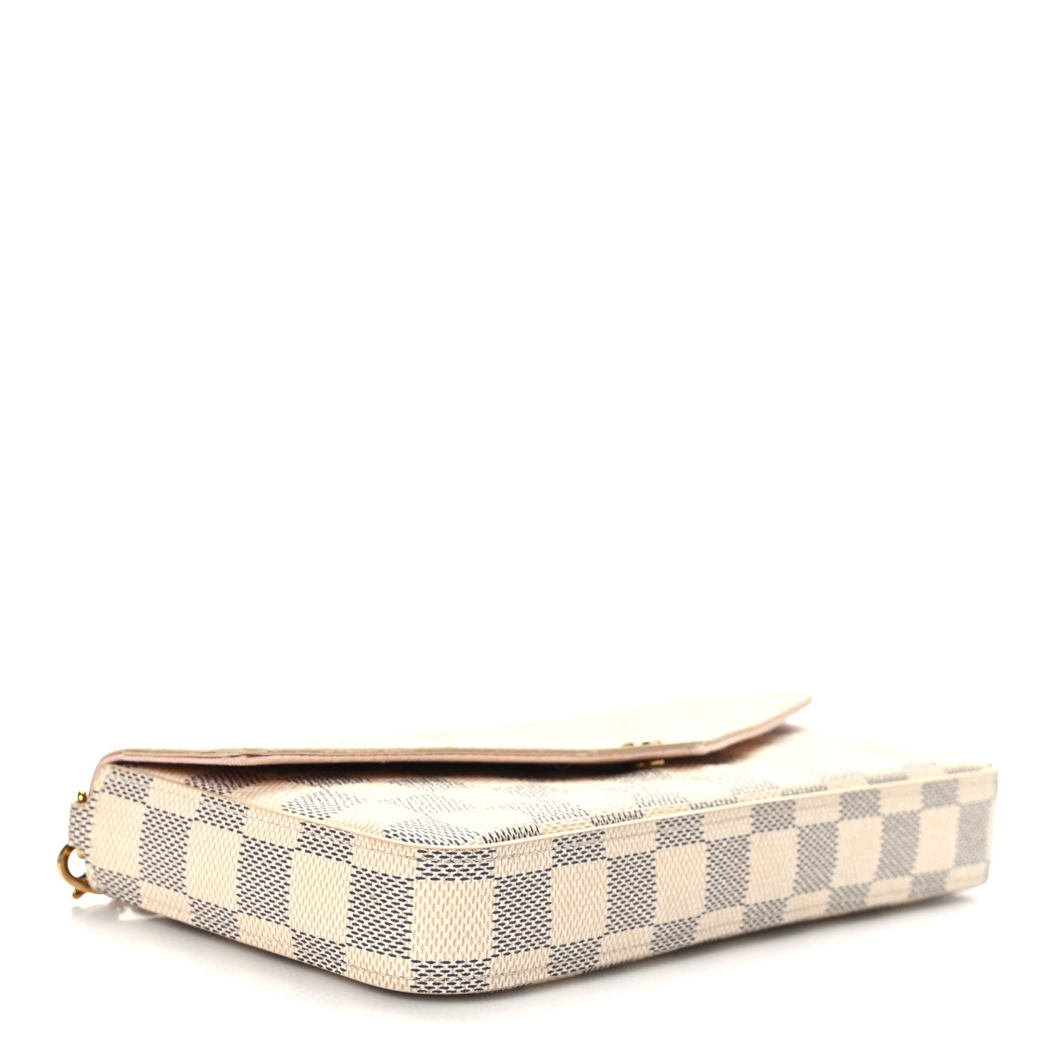 Louis Vuitton Damier Azur Pochette Felicie Chain Wallet Rose Ballerine 5 of 10