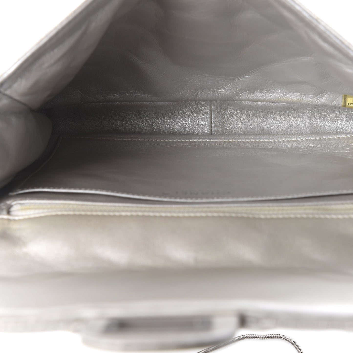 Metallic Calfskin Quilted 2.55 Reissue Clutch Silver