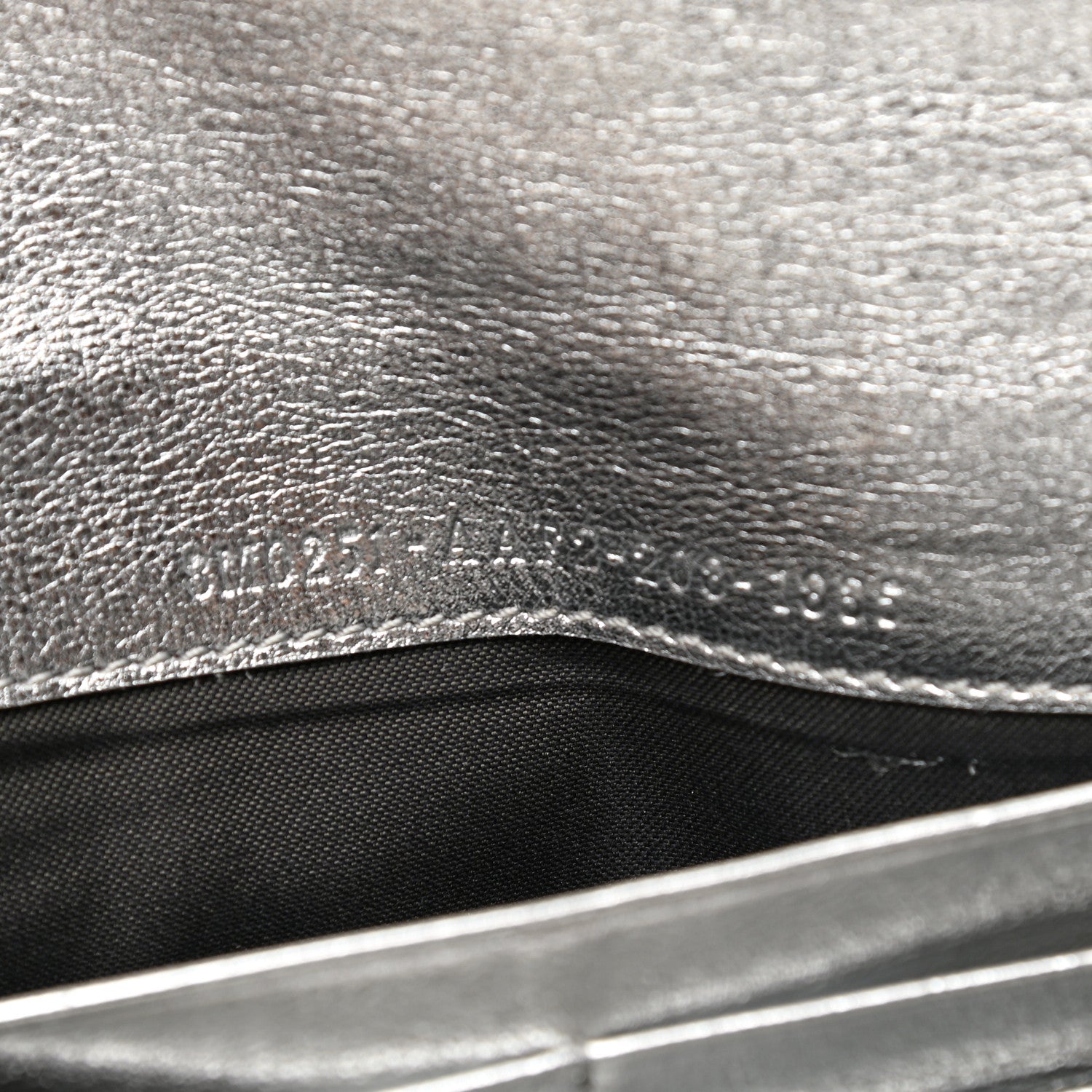 Fendi Vitello Catalan Mirror FF 1974 Embossed Continental Wallet Argento 7 of 8