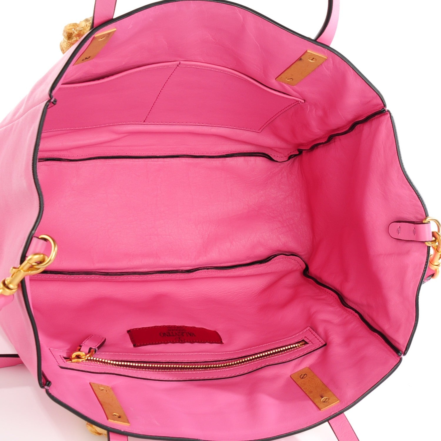 Valentino Garavani Vitello Small Monkey Scarab Tote Pink 5 of 7