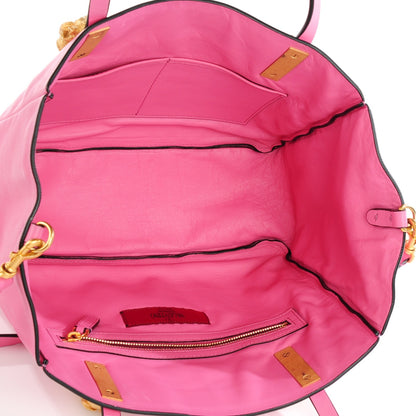 Valentino Garavani Vitello Small Monkey Scarab Tote Pink 5 of 7
