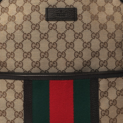 Gucci GG Monogram Web Medium Classic Backpack Brown 8 of 13