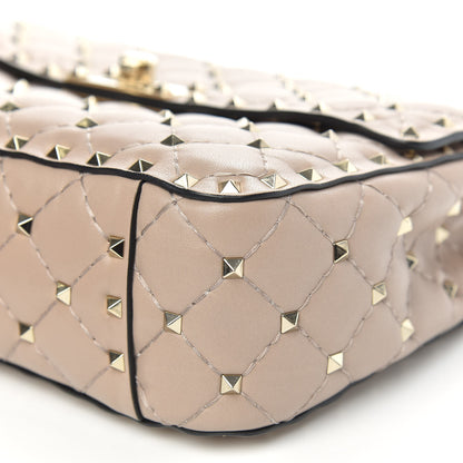 Valentino Garavani Lambskin Medium Rockstud Spike Shoulder Bag Poudre 8 of 8