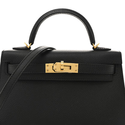 Hermes Epsom Mini Kelly Sellier 20 Black 8 of 10