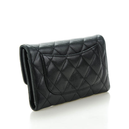 Chanel Caviar Quilted Large Flap Wallet Black 3 of 8