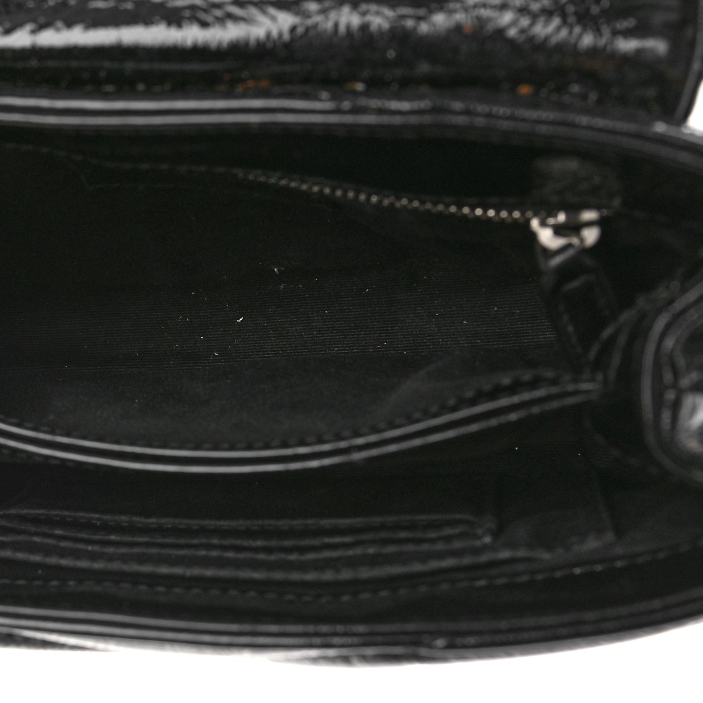 Patent Y Quilted Monogram Toy Loulou Crossbody Bag Black
