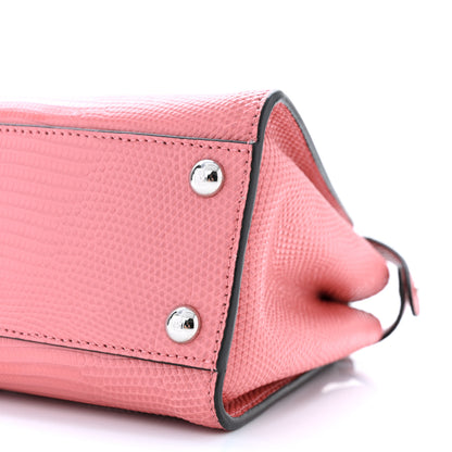 Fendi Lizard Nappa Mini Plexi Handle Peekaboo Iconic Satchel Pink Black 10 of 10