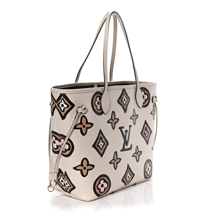 Louis Vuitton Monogram Giant Wild At Heart Neverfull MM Creme 3 of 9