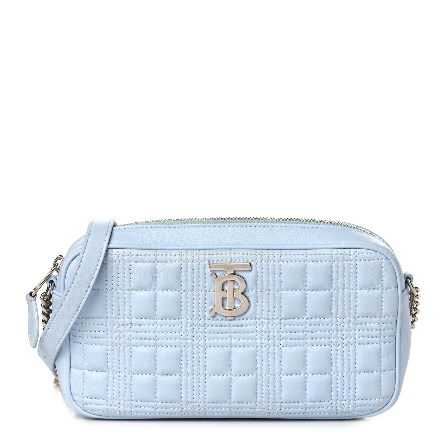 Burberry Lambskin Quilted Mini Lola Camera Bag Pale Blue 1 of 11
